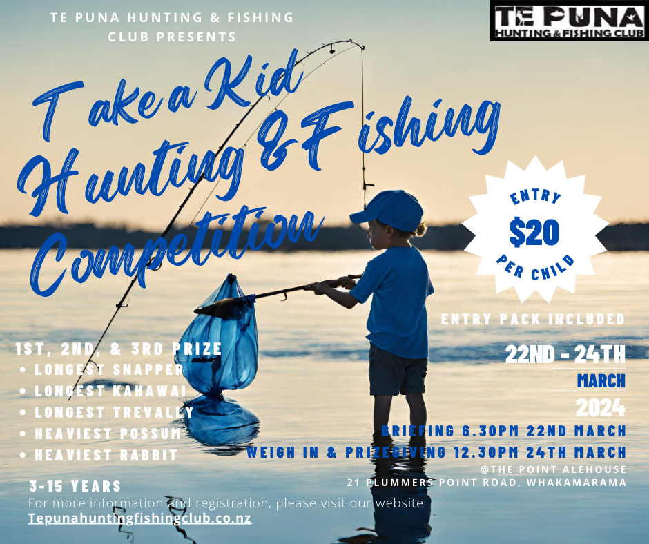 TAKE A KID HUNTING AND FISHING COMPETITION